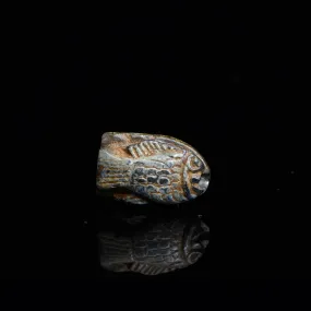 A royal Egyptian Steatite Fish Amulet, 18th Dynasty, reign of Thutmose III, ca. 1479-26 BCE