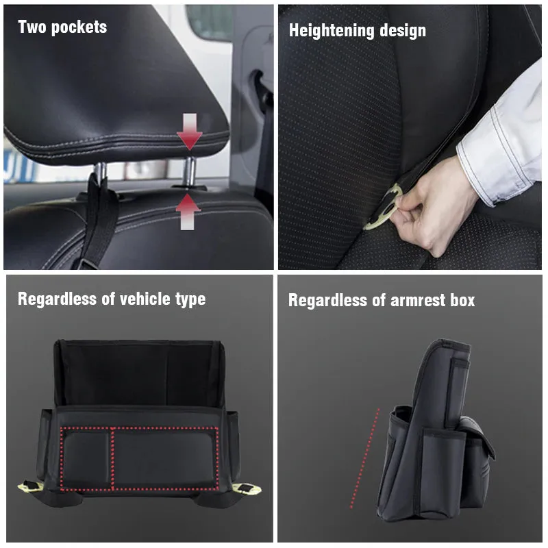 Car Seat Hanger Tissue Cup Holder Armrest Box Storage Organizer