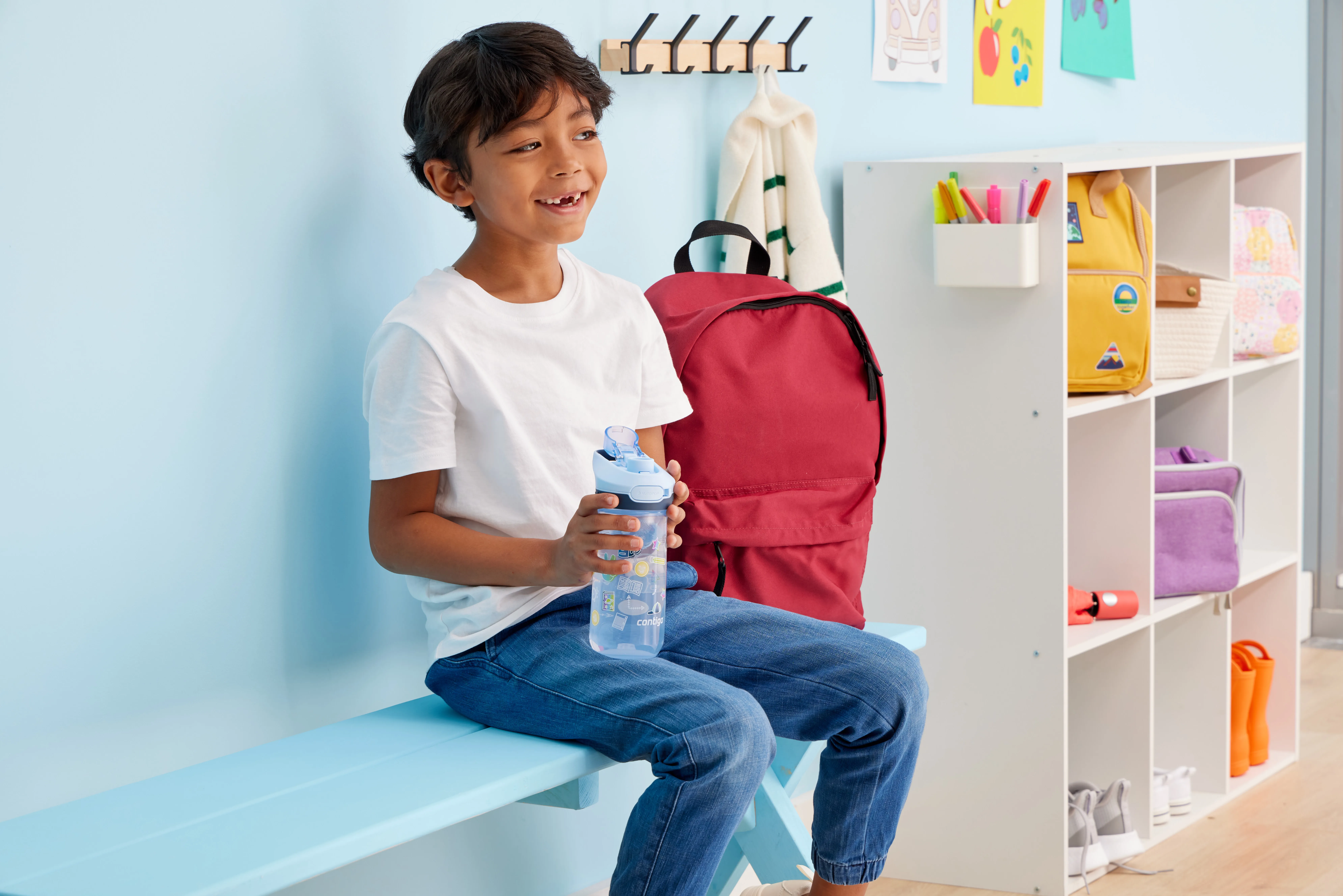 Contigo Kids&#x27; Jessie Autopop Water Bottle 420 ml Periw School | Buy Contigo Kids&#x27; Jessie Autopop Water Bottle 420 ml Periw School here | Outnorth