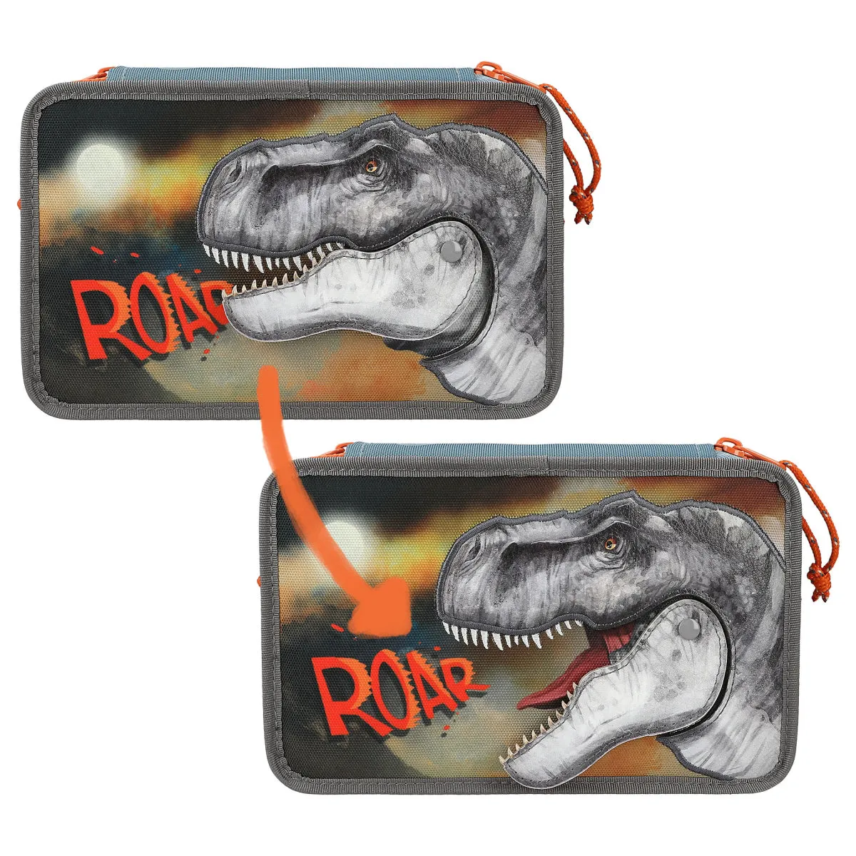Depesche Dino World Triple Pencil Case Roar New
