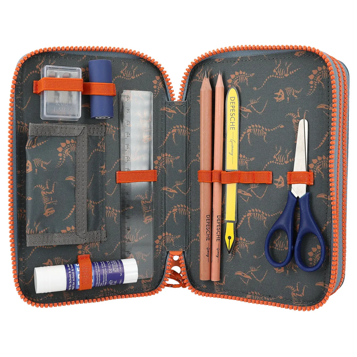 Depesche Dino World Triple Pencil Case Roar New