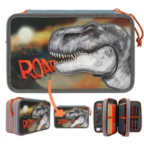 Depesche Dino World Triple Pencil Case Roar New