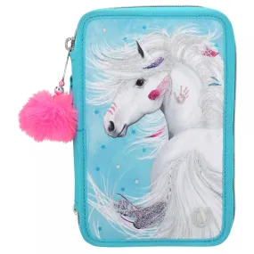 Depesche Miss Melody Triple Pencil Case with LED Turquoise