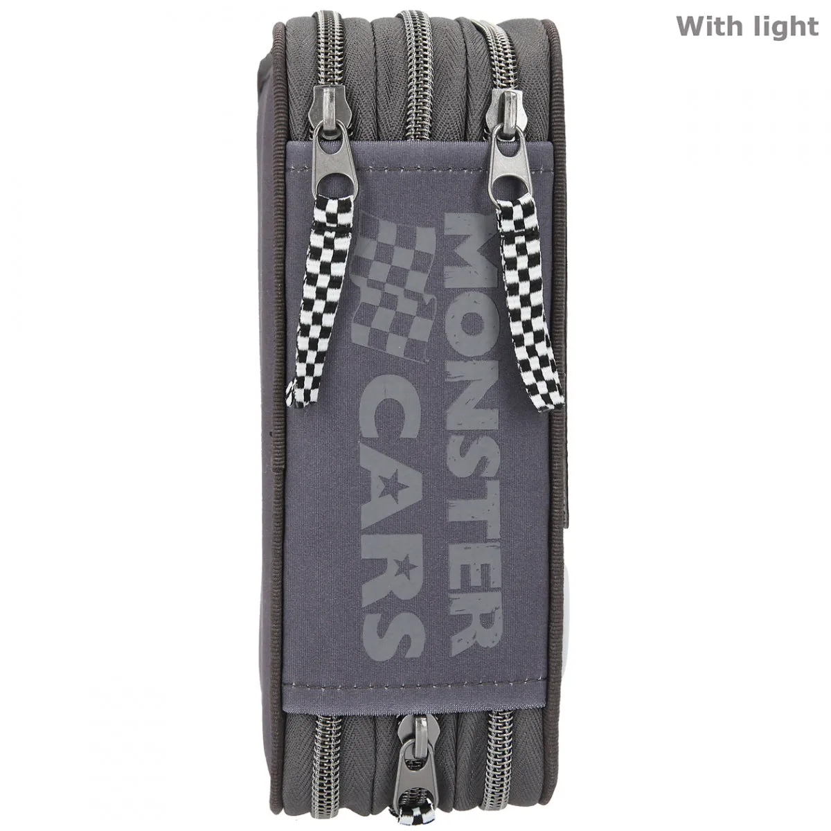 Depesche Monster Cars Triple Pencil Case LED
