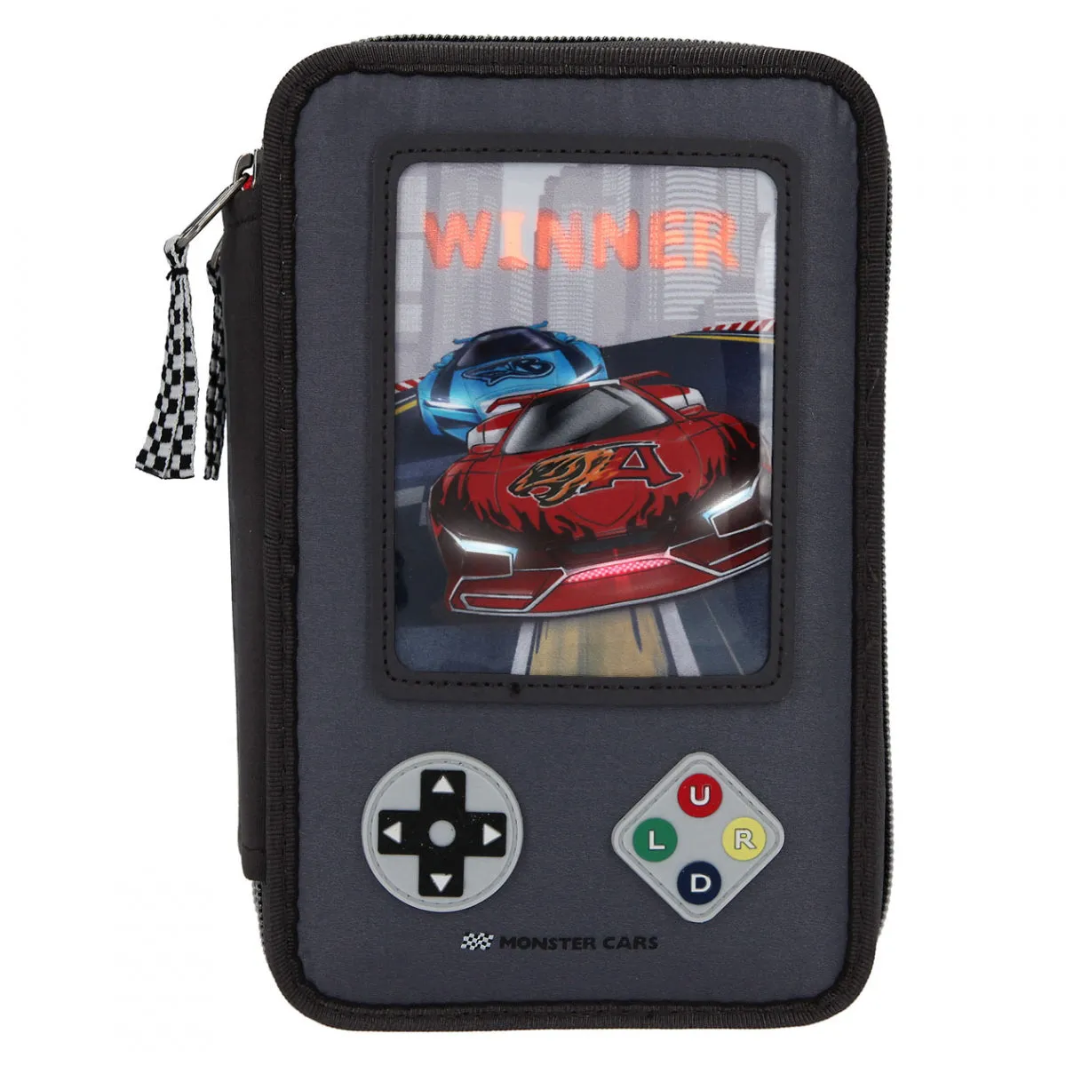 Depesche Monster Cars Triple Pencil Case LED
