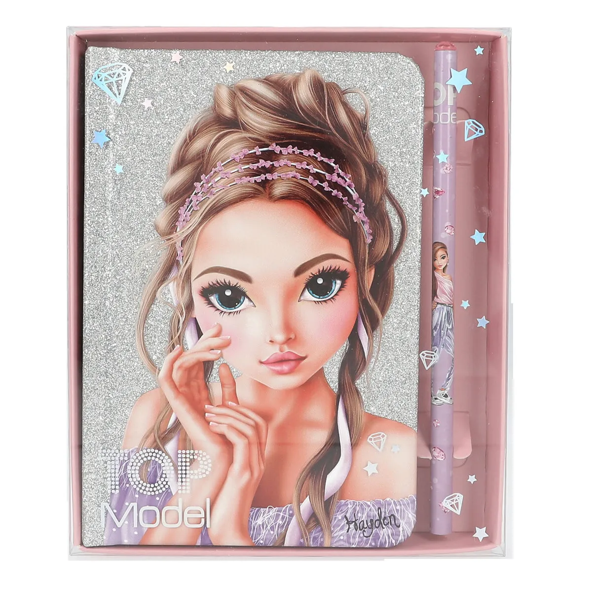 Depesche Topmodel Notebook with Pencil Glitter Queen