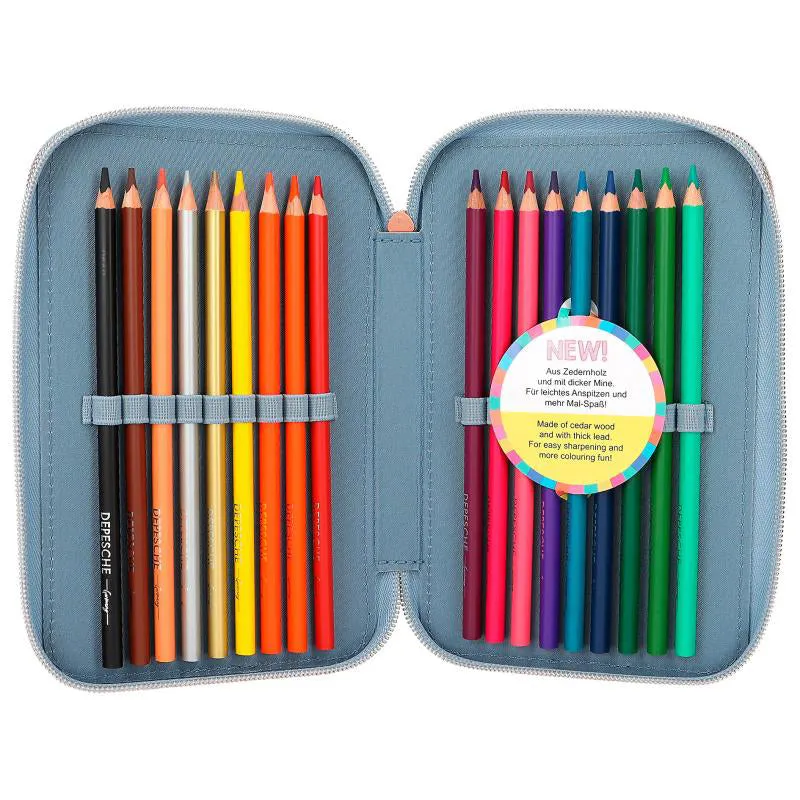 Depesche Topmodel Triple Compartment Pencil Case City Girls