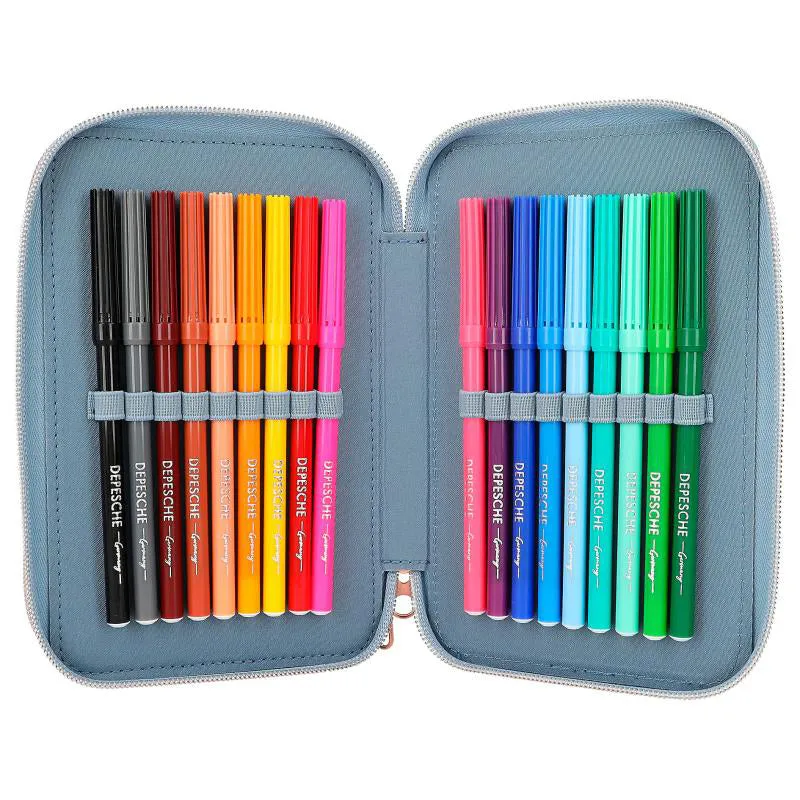 Depesche Topmodel Triple Compartment Pencil Case City Girls