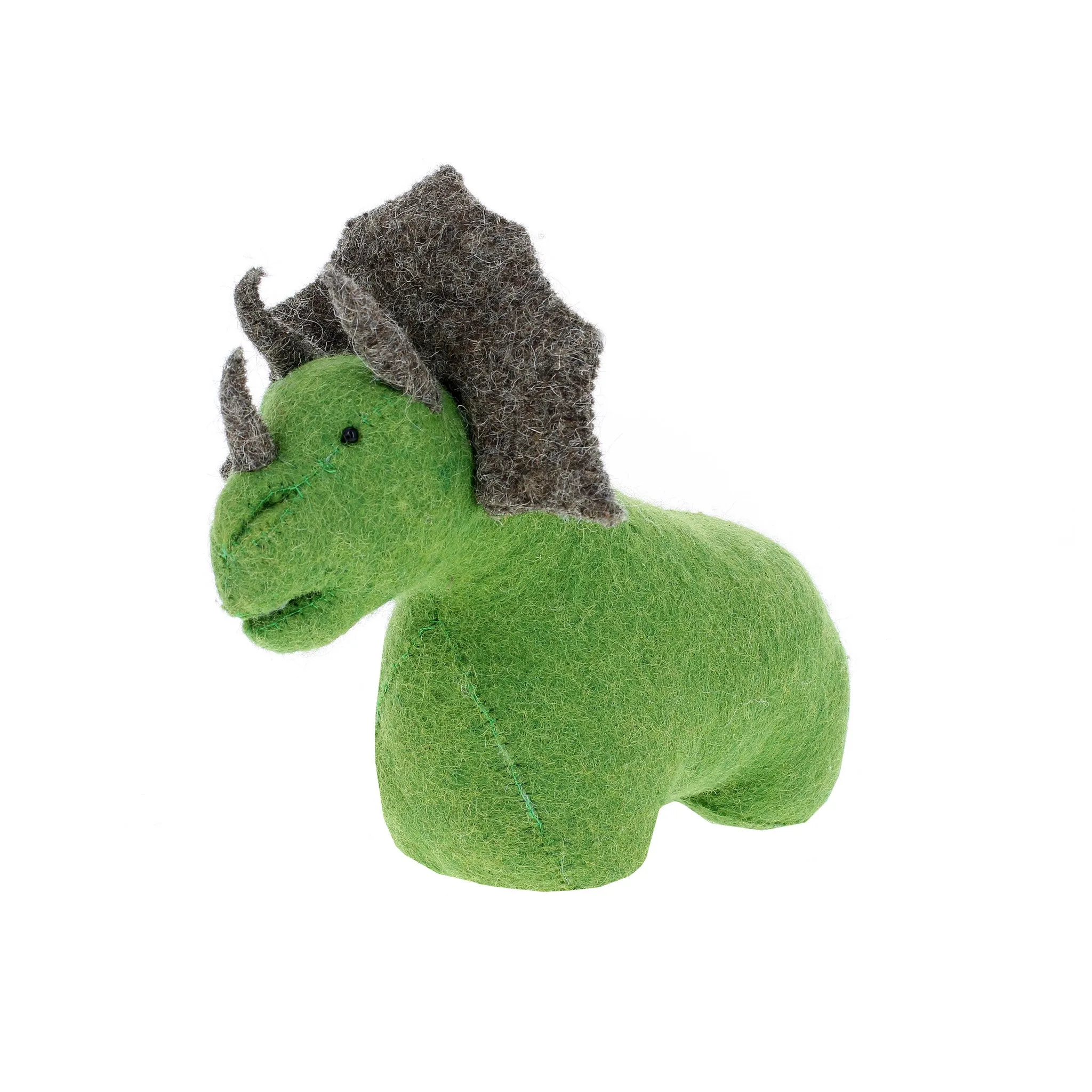 Fiona Walker England Felt Triceratops Bookend
