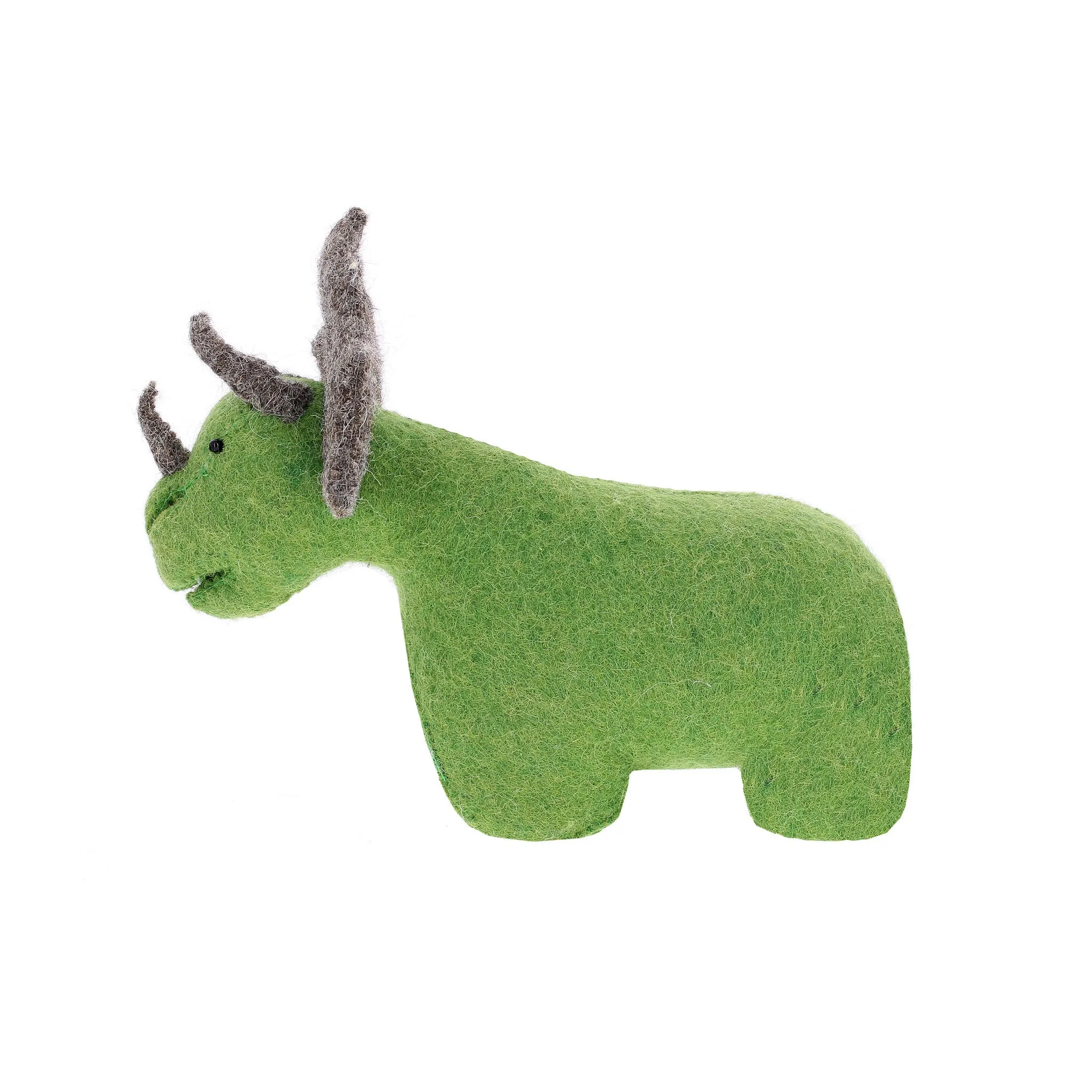 Fiona Walker England Felt Triceratops Bookend