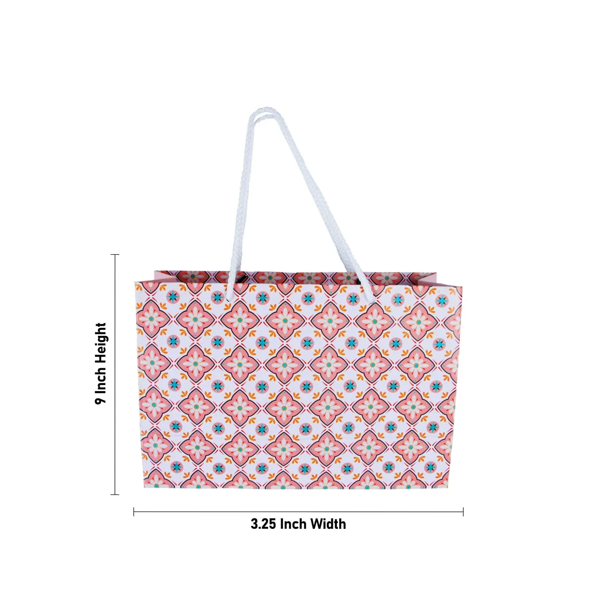 Gift Paper Bag With Handle Set - 9 x 3.25 x 6 Inches | 5 Pcs/ Carry Bag/ Gift Bag for Shopping