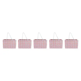 Gift Paper Bag With Handle Set - 9 x 3.25 x 6 Inches | 5 Pcs/ Carry Bag/ Gift Bag for Shopping