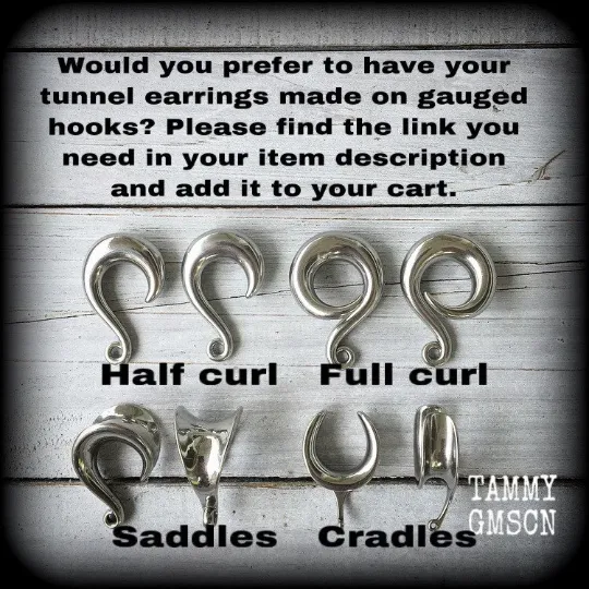 Gingerbread man tunnel earrings-Christmas tunnel dangles