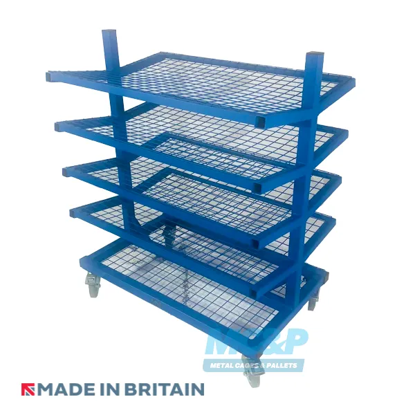 Heavy Duty Pipe Trolley ( Mesh Shelves)