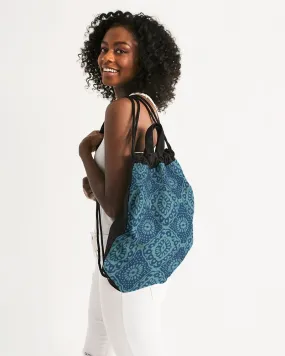 Large Mint Canvas Drawstring Bag