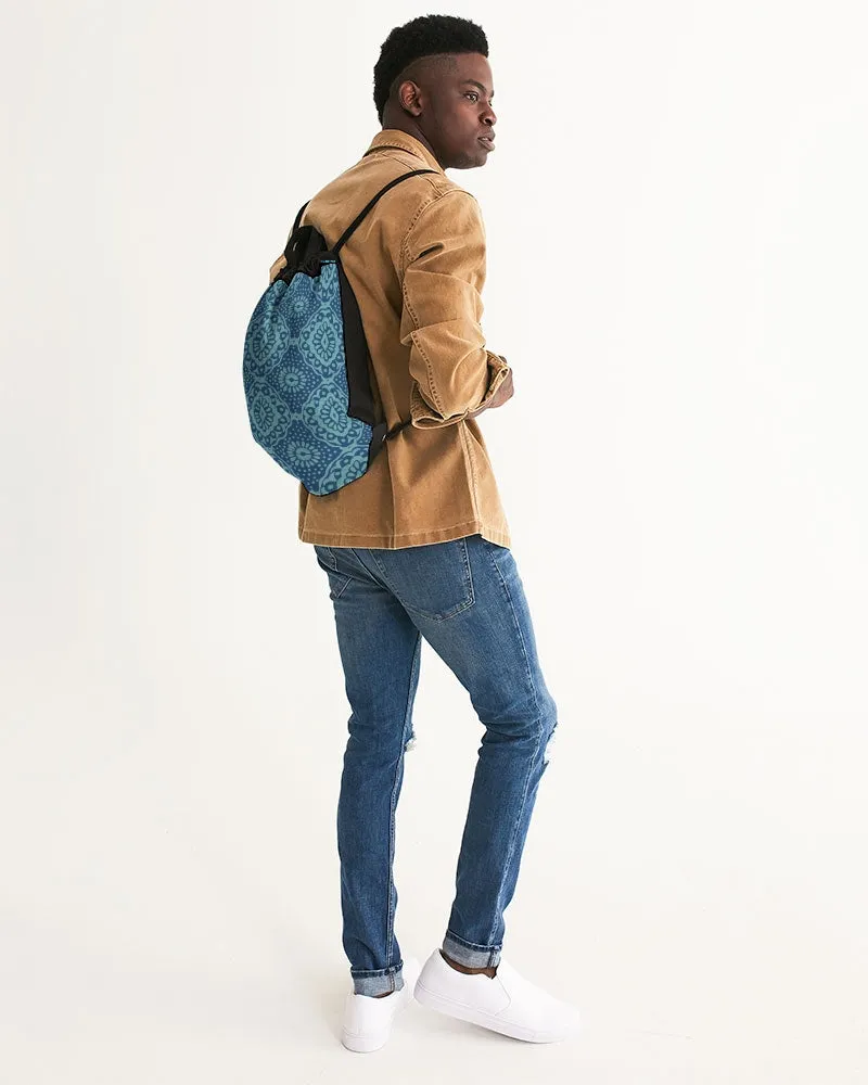 Large Mint Canvas Drawstring Bag