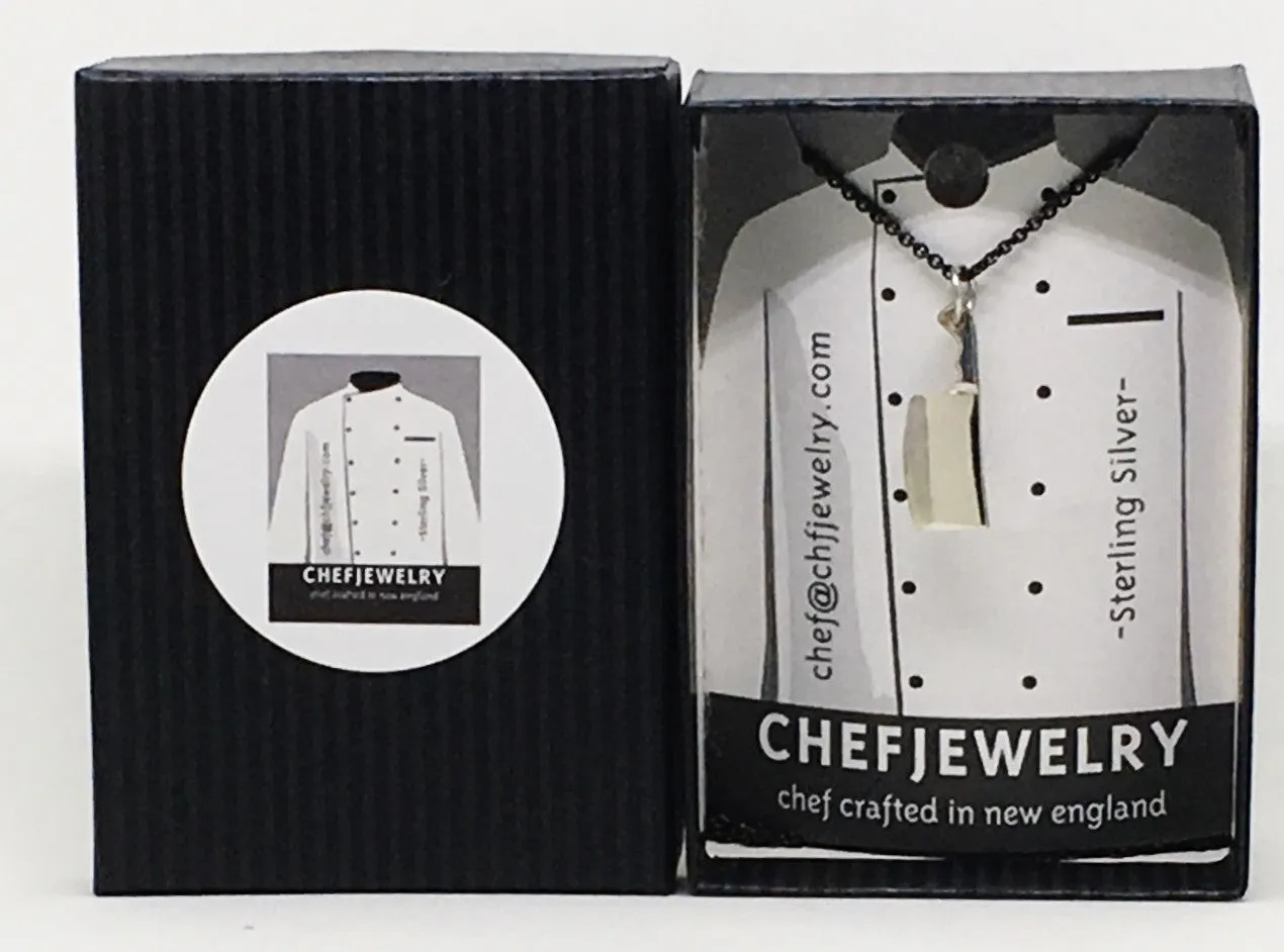 Large Sterling Chef Knife Pendant Necklace