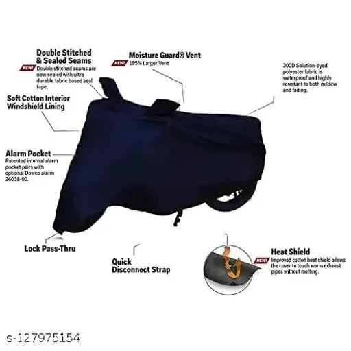 Lovekush Collection 100% Waterproof Bike Cover | Dustproof Uv Protection Bike Body Cover for TVS Jupiter ZX_Blue