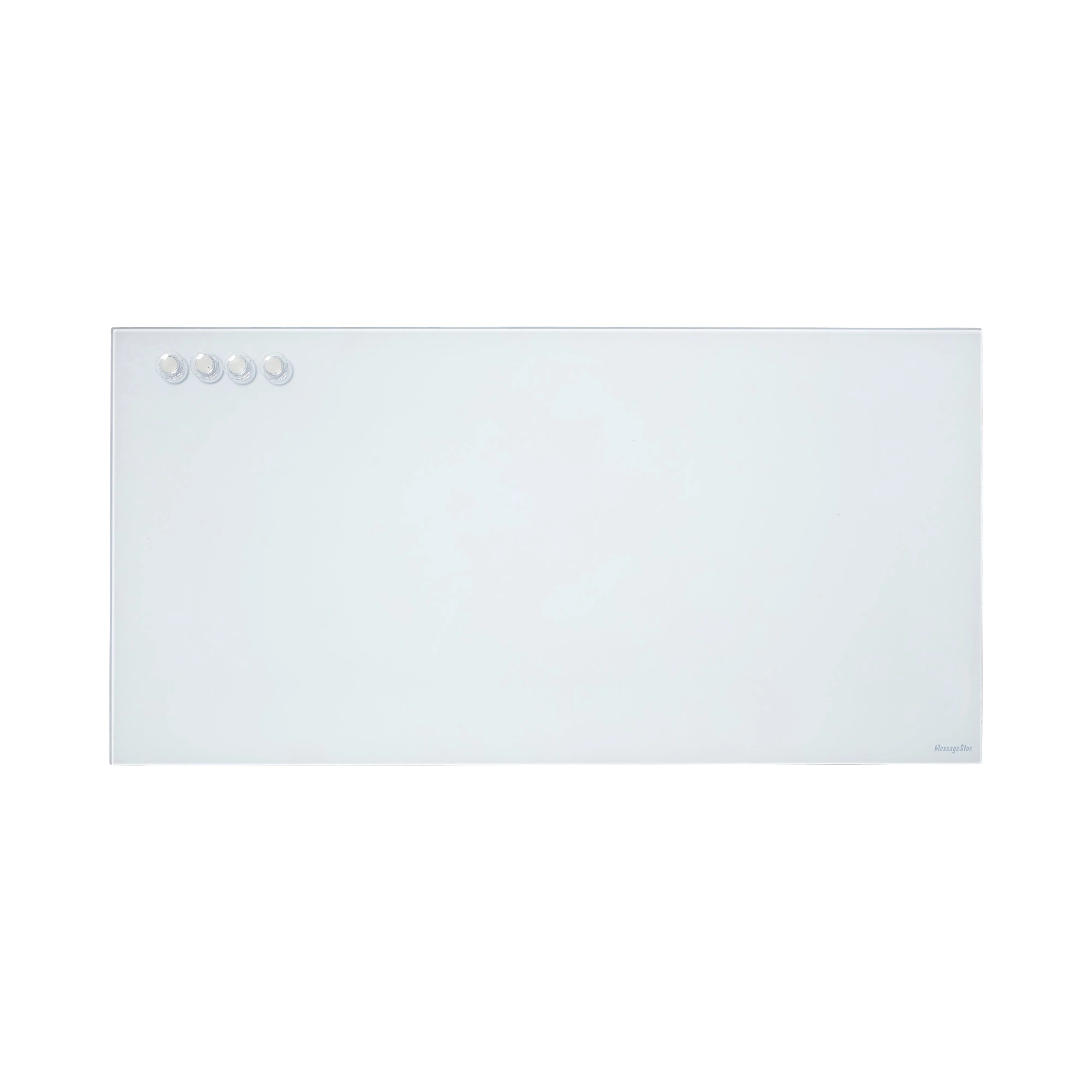 Magnetic Dry-Erase Glass Board with Magnets, 18in x 36in, Wall-Mounted Whiteboard