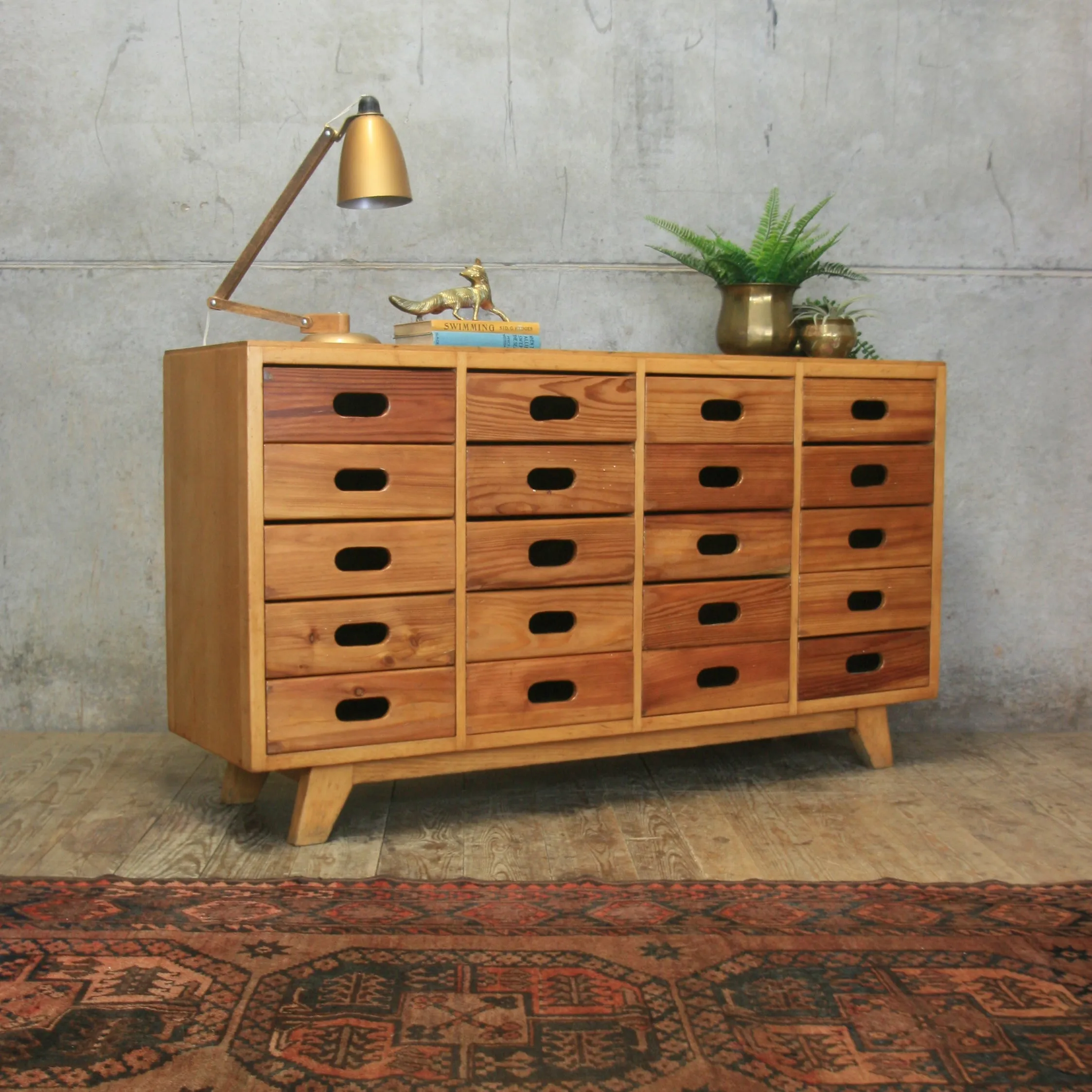 Mid Century Esavian James Leonard School Drawers #05/10
