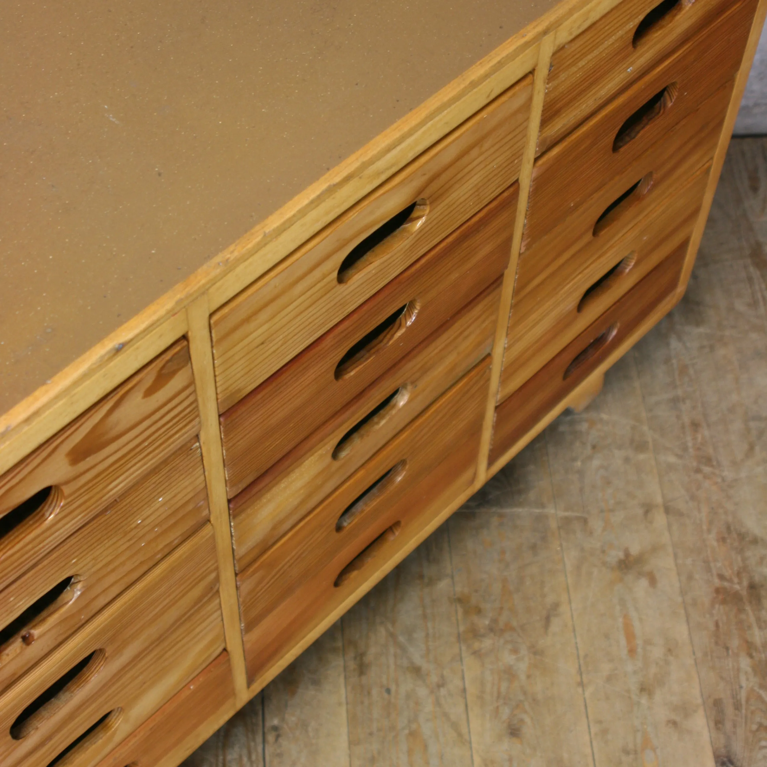 Mid Century Esavian James Leonard School Drawers #05/10