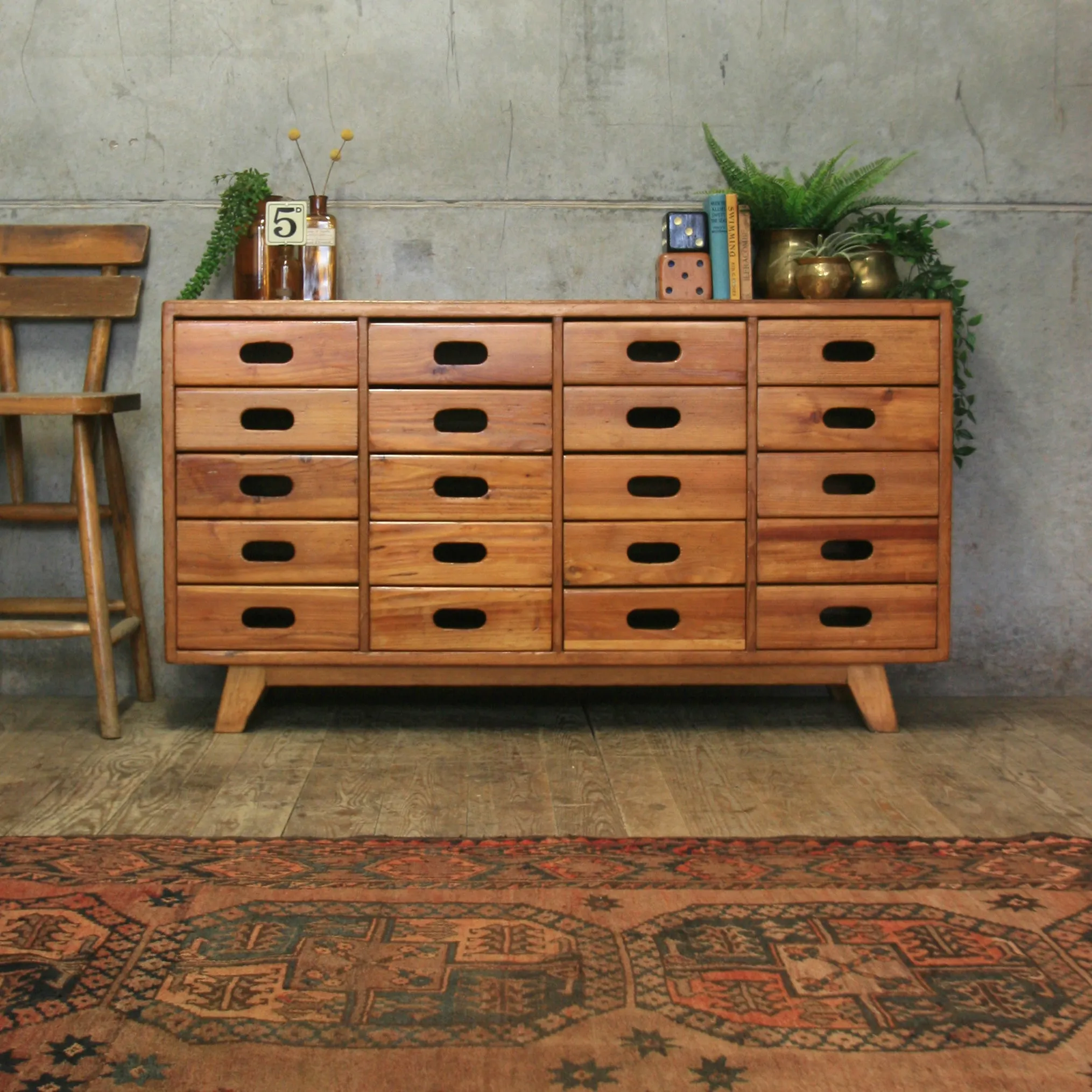 Mid Century Esavian James Leonard School Drawers #06/02