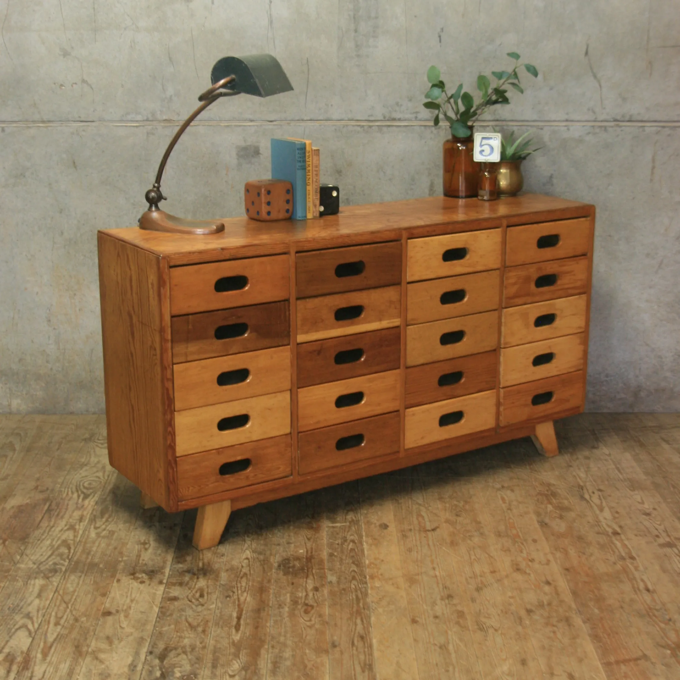 Mid Century Esavian James Leonard School Drawers #06/03