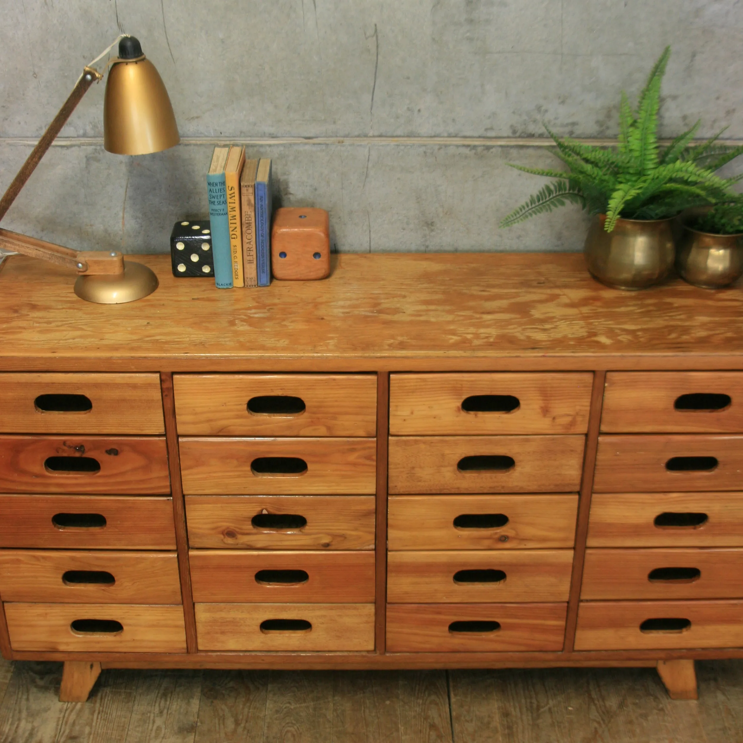 Mid Century Esavian James Leonard School Drawers #09/18A