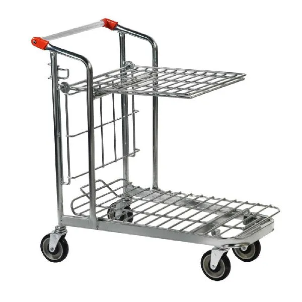 Nestable Stock Trolley with Folding Shelf   320KG Load Capacity