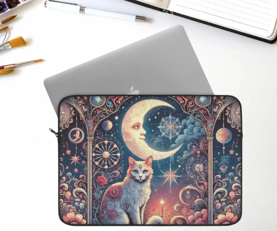 Orange Cat Tarot Magic- Laptop Sleeve