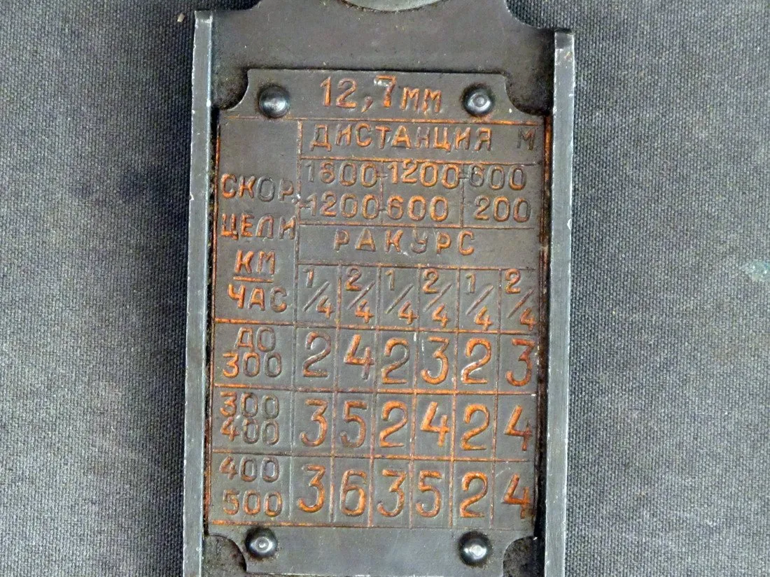 Original Soviet DShK 12.7mm M1938 M1946 Anti-Aircraft Sight Set in Wood Case