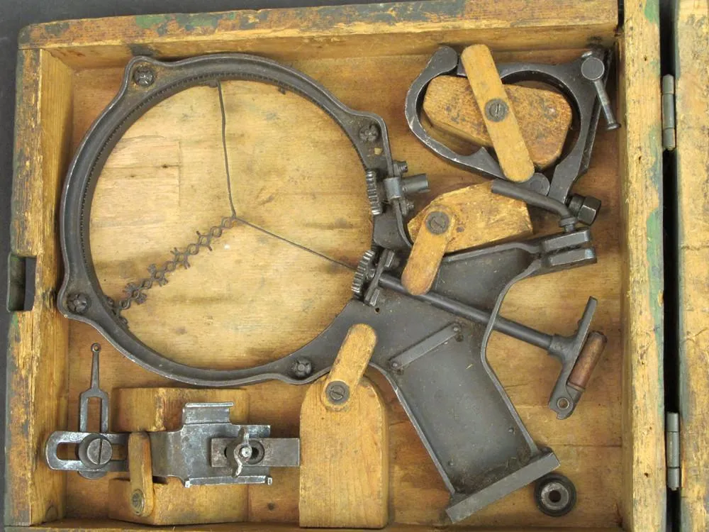 Original Soviet DShK 12.7mm M1938 M1946 Anti-Aircraft Sight Set in Wood Case