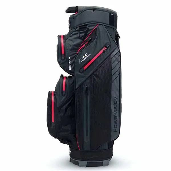 PowaKaddy Dri Tech 24 Cart Bag Black - Gunmetal - Pink