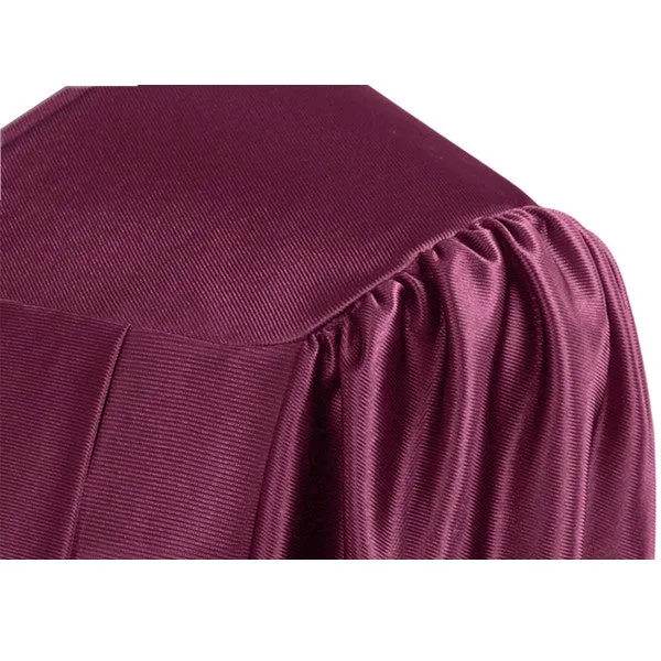 Shiny Maroon High School Graduation Gown