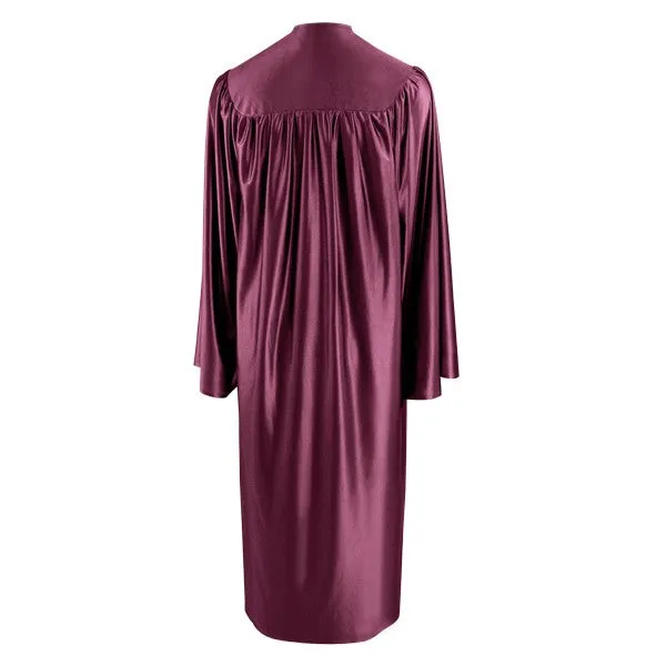 Shiny Maroon High School Graduation Gown