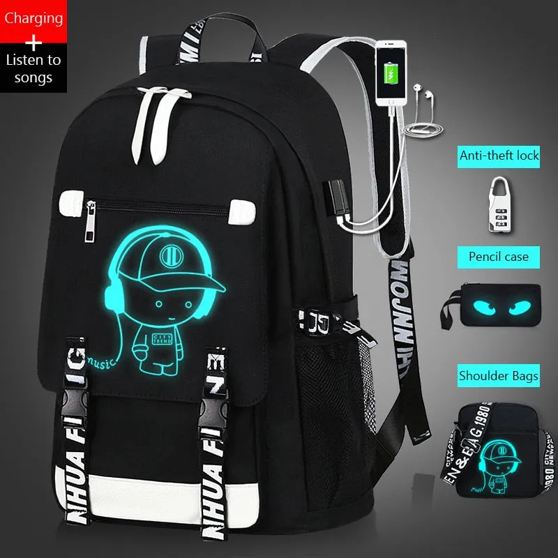 Teenage Waterproof Backpack Cute Kids Black Nylon School Bags For Boys Laptop Anti Theft Backpack Men Book Bag Sac A Dos