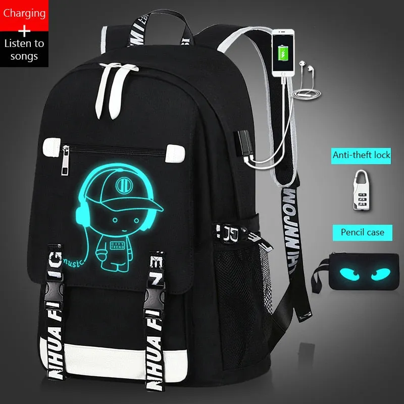 Teenage Waterproof Backpack Cute Kids Black Nylon School Bags For Boys Laptop Anti Theft Backpack Men Book Bag Sac A Dos