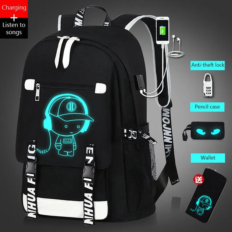 Teenage Waterproof Backpack Cute Kids Black Nylon School Bags For Boys Laptop Anti Theft Backpack Men Book Bag Sac A Dos