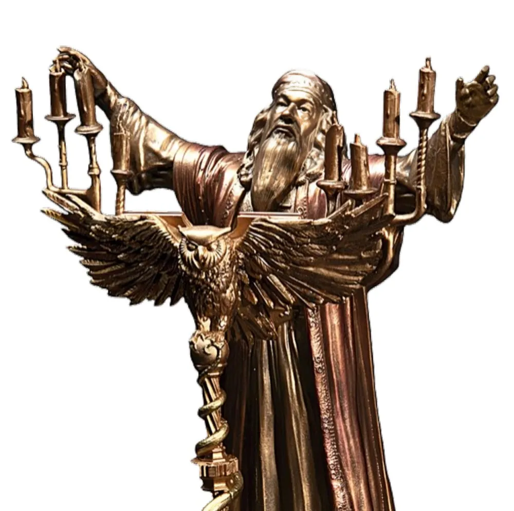 The Bradford Exchange ALBUS DUMBLEDORE Cold-Cast Bronze Sculpture: A Tribute to the Esteemed Wizard 8.25-Inches