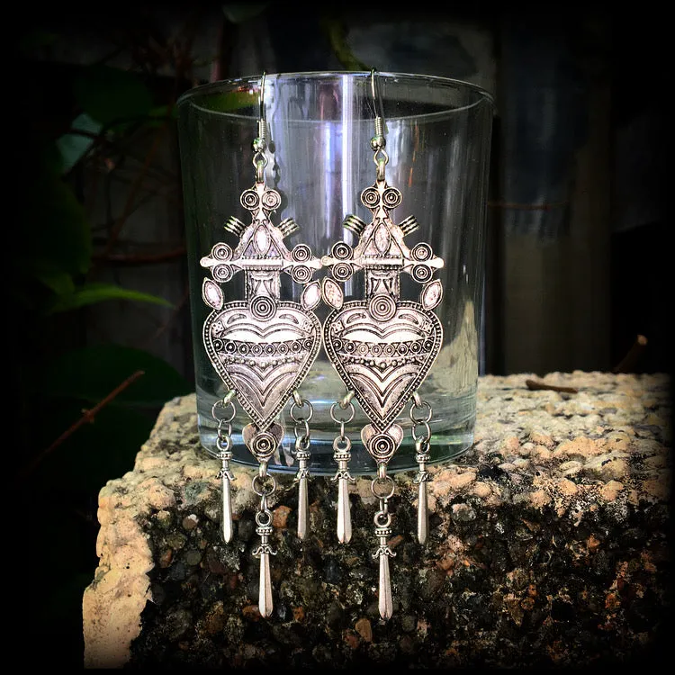 Three of swords earrings-Tarot jewelry