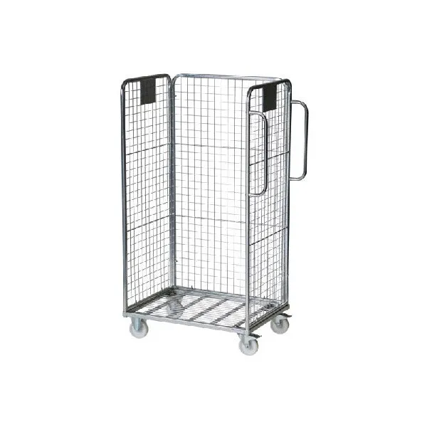 Three Sided Merchandise Picking Trolley   2 Shelves