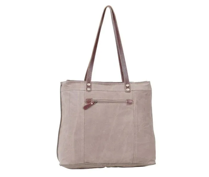 Vintage Vibes Canvas & Leather Shoulder Bag